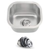 ORLANDO 13x13 inch Undermount Bar Sink, 18-Gauge Stainless Steel Single