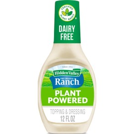 Hidden Valley The Original Ranch Plant Powered, Dairy Free, Ranch Salad Dressing and Topping, Gluten Free, 12 fl oz