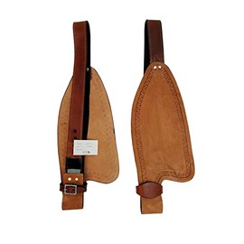 Western Roping Saddle Replacement FENDERS Pair Tooled Leather Horse TACK