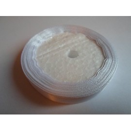 1 Roll of 12mm x 13 metres 1 Satin Ribbon White