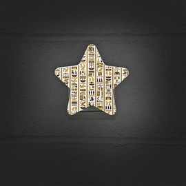 bisibuy Egyptian Hieroglyphs Plug in LED Night Light Lamp with Dusk to Dawn Sensor for Hallway, Kitchen, Bathroom, Stairs, Bedroom Decor Automatic Nightlights