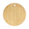 BambooMN Bamboo Round Chopping and Serving Board Charcuterie Board 12"