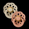 Bibs Round Boheme Natural Dummy Pacifier - Vanilla/Peach, Size 2