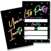 QZJ Let's Party Birthday Invitations Supplies with Envelopes Set of