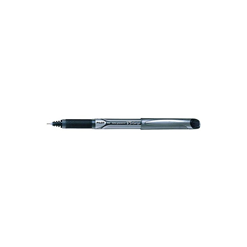 Pilot Hi-Tecpoint V5 Grip Rollerball Pens Fine Tip Black Pack