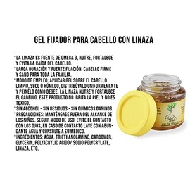 Gel fijador de cabello a base de Linaza Árbol Verde Tradicional para una fijación moderada (250gr)  Gel fijador de cabello a base de Romero y Sábila  