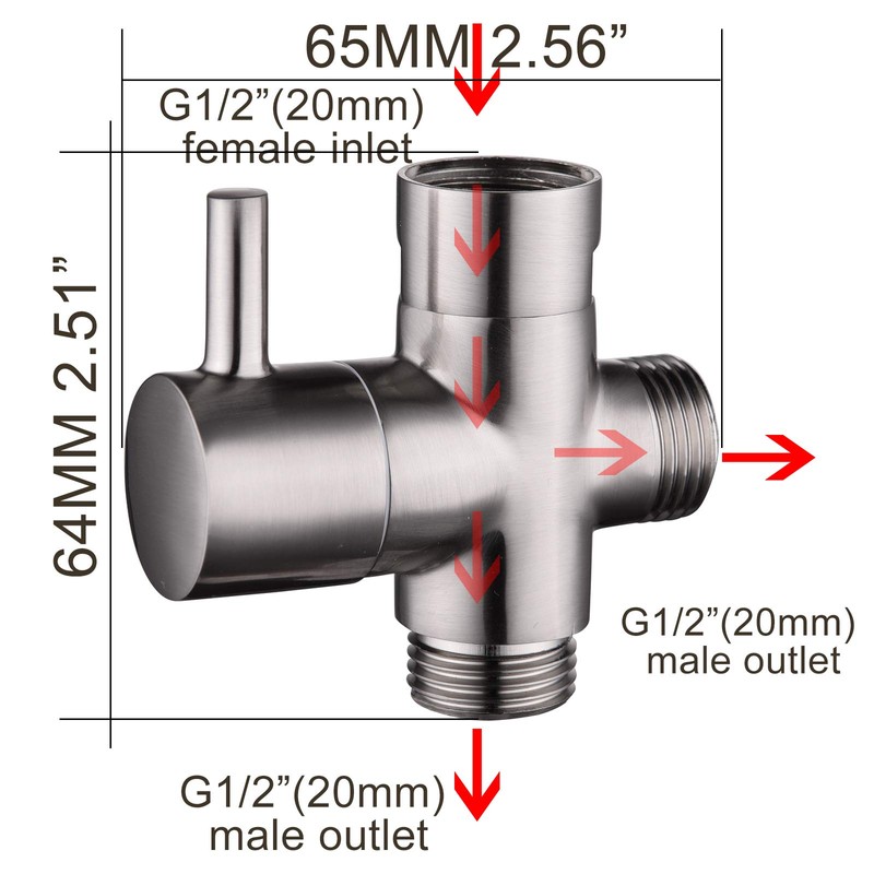 CIENCIA Shower Flow Control Valve G1/2" Brass 3 Way Shower
