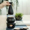 WINIAER Ceramic Sake Set with Warmer Pot, Traditional Pottery Hot