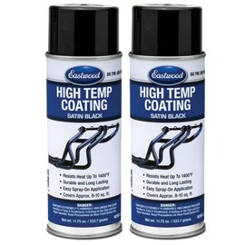Eastwood High Temperature Resistant Satin Black Exhaust Maniflod Coating Aerosol 11.75 oz | 2 Pack