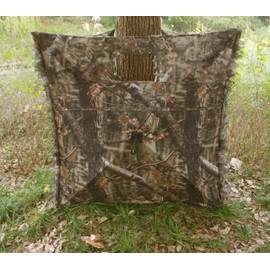 AUSCAMOTEK Leafy Hunting Blind Portable Ground Blind, Quick Setup Lightweight Deer Blind Camouflage Tent Brown