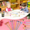 VEYLIN 15Pcs Pencils with Rubbers Wooden Lead Pencils Set for