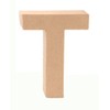 Glorex Cardboard Letter, Number and Characters, Letter T, T, natural