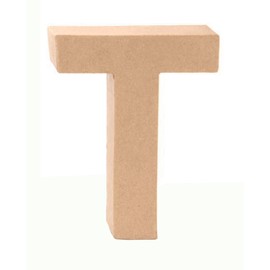 Glorex Cardboard Letter, Number and Characters, Letter T, T, natural