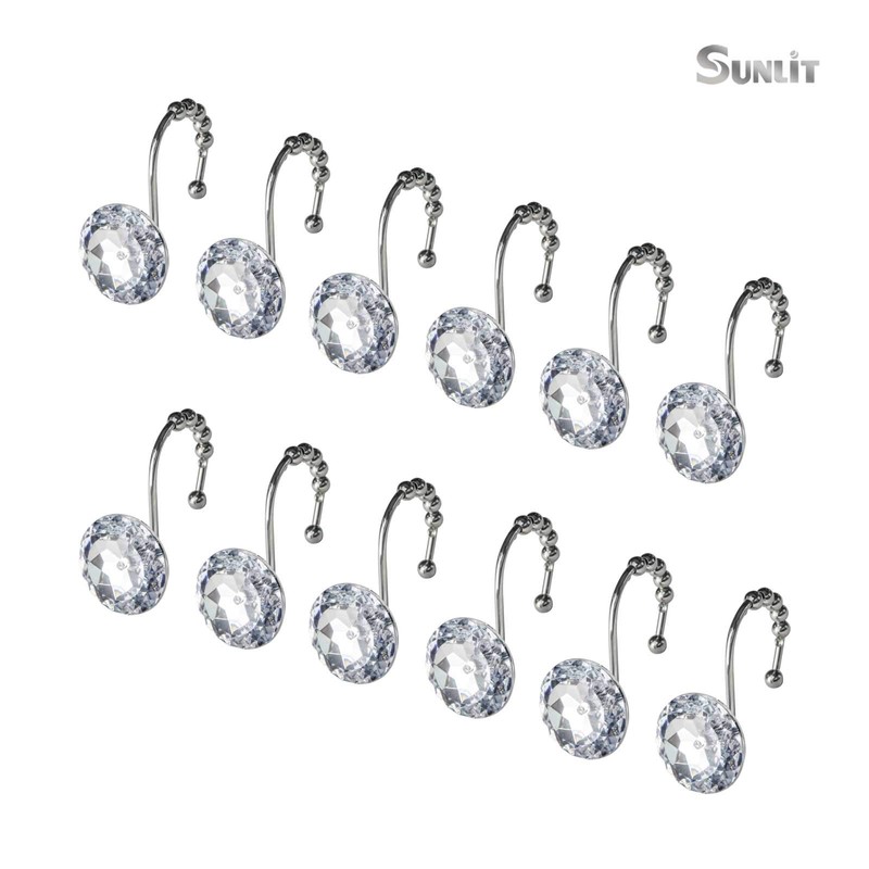 Sunlit Luxury Design Round Clear Diamond Crystal Gem Bling with