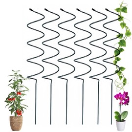 Tomato Twist Stake, Spiral Tomato Stakes, Tomatos Twist Stakes, Plant Supports Cages, Climbing Plant Stake Tower Plant Supports, Support Tools for The Garden (6Pcs Spiral)