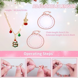 MOVINPE Pink Jewelry Advent Calendar 2024 for Teenage Girls Teen Girl, 24-Day Christmas Countdown - Charms, Necklace, Rings, DIY Bracelets Making Kit, Surprise Gifts for Daughter, Girlfriend, Wife,