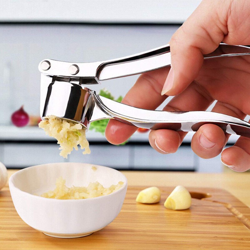Romeeton Garlic Press Crusher Stainless Steel Squeezer Masher Mincer Kitchen