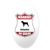 CafePress Rottweiler On Guard Oval Sticker Oval Car Bumper Sticker