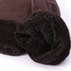 Harssidanzar Winter Mitten Gloves,Mens Sheepskin Shearling Heated Warm Furry Cuff