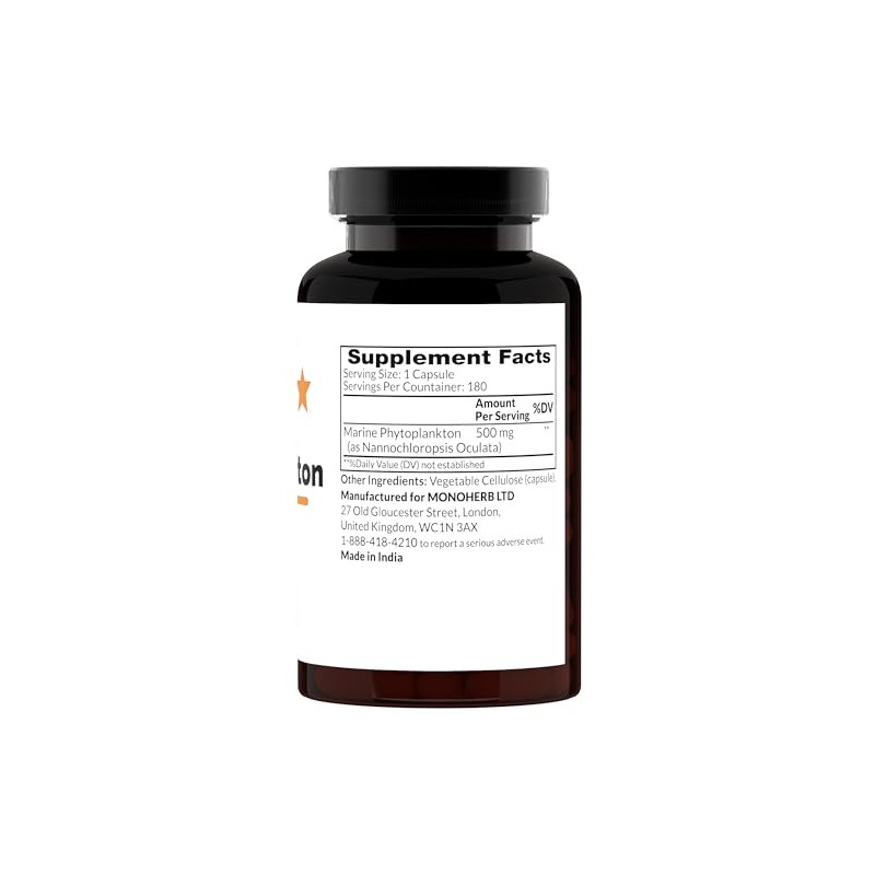 MONOHERB Marine Phytoplankton 500 mg - 180 Capsules
