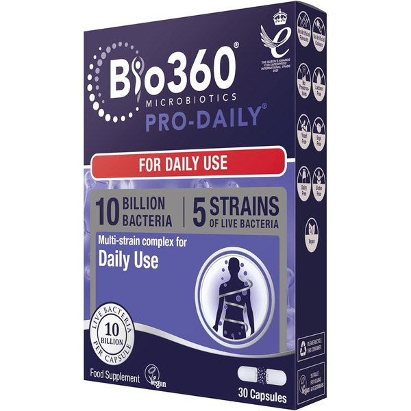 Natures Aid Bio360 Pro-Daily Probiotic 10 Billion Bacteria CFU –