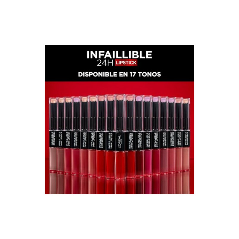 LOreal Paris, Infallible 24Hr Lipstick, Labial De Larga Duración De