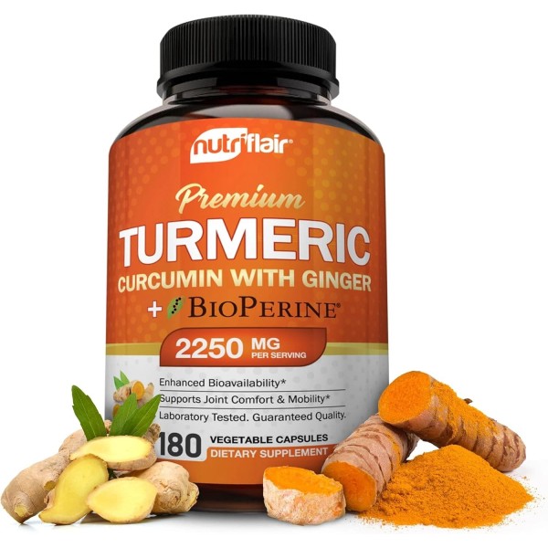 Unbranded NutriFlair Turmeric Curcumin with Ginger and BioPerine Black Pepper