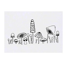 'Mushroom Medley' Temporary Tattoo - Water Resistant, Skin-Safe, Non-Toxic Transfer (TO00025872)