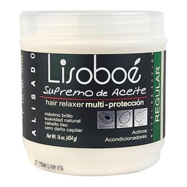 Lisoboe Hair Relaxer Multi-Protection – Supreme Oil-Based Straightener with Avocado, Mango & Olive – Maximum Shine & Natural Smoothness – Zero Hair Damage (16 oz)