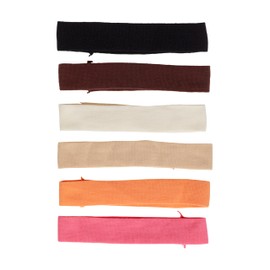 Goody Basic Head Wraps - 6 Ct, Warm Tones, Damage-Free Hold, All-Day Comfort, Soft & Stretchy Head Wraps for Women & Men, Secure Grip Bandeau Headwear for All Occasions, All Hair Types