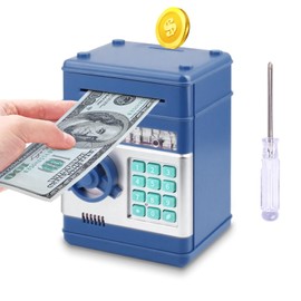 Piggy Bank for Kids Girls Boys with Password Code Lock Cash Coin Can Piggy Bank Girls Electronic Money Safe Bank for Kids Money Box Birthday Gift for 3-12 Year Old Boys