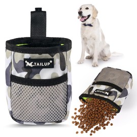 Annyswit Small Dog Treat Bags, Camouflage dog treat pouch, Portable Storage Bag with Waist Belt Clip 600D Oxford Cloth treat pouch for dog training, Hands Free Treat Bags for Dog Training Walking