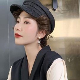 Star Tassel Earrings for Women Girls Rhinestone Big Star Dangle Earrings Lucky Star Drop Earrings Glittering Pentagram Dangle Drop Earrings Frosted Pentagram Earrings Long Tassel Stars Earrings Eight Pointed Star Earrings Birthday Party Star Jewelry Gift