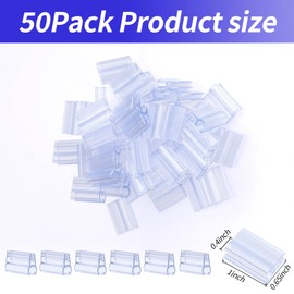 DLUGOPIS 50 Pack Gridwall Sign Holder Clip Grid Display Card Holder Grip Gridwall Accessories For Wire Rack 1*0.4*0.65inch