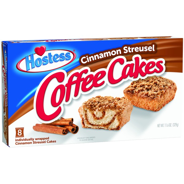 Hostess Coffee Cakes, Cinnamon Streusel, 8 Count (Pack of 6)