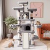 CA&T 68 Inches Multi-Level Large Big Cat Tower Cat Activity