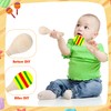 28 Pack DIY Wooden Maracas Mini Wood Maracas with 32