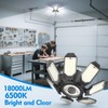 TANBABY Garage Lights, 250W Deformable Ceiling LED Shop Lights, 20000LM