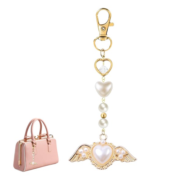 Mrltau Golden Bow Bag Pendant And Keychain, Elegant Women's Keychain