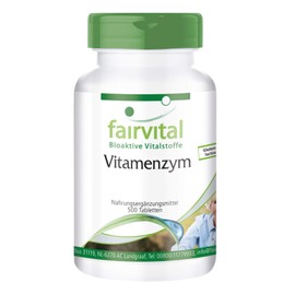 Fairvital Enzyme Complex – Vitamin Enzyme – High Dose – 500 Tablets – with Pancreatin