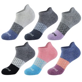 BATAIDIS Ankle socks for Women, Casual Low Cut Athletic Socks 6 Pairs with S/M size