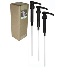 Black Syrup Pump for 750mL (25.4oz) Bottles, Pack of 3 (Compatible with Torani, Tate and Lyle)