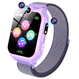 PTHTECHUS Children's Smartwatch - 1.68 Inch Watch Phone for Girls Boys with Call, SOS, 18 Games, Music, Camera, Alarm Clock, Torch, Children's Watch Calling Smart Watch Kids Gift