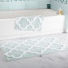 Bedford Home 100% Cotton 2 Piece Trellis Bathroom Mat Set