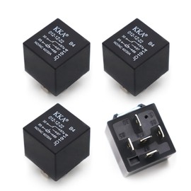 4 PCS 5 Pin Relay, 12V 40A Car Relay Switch, Trim System Components, Replacement for Car Boat Outboard Motor (Black)