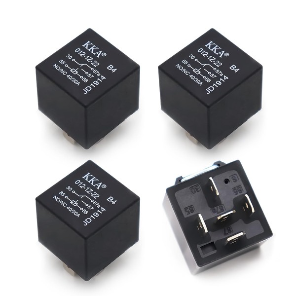 4 PCS 5 Pin Relay, 12V 40A Car Relay Switch,
