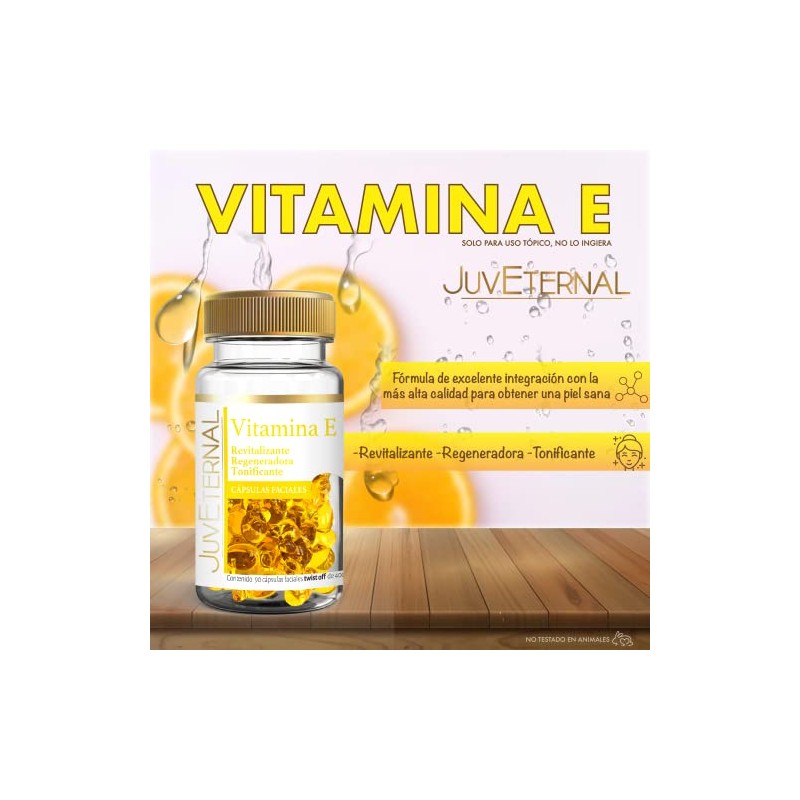 Juveternal |Cápsulas Faciales Vitamina E | 2x1 |90 cáps c/u|Revitaliza