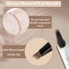 Eyebrow Pencil Dark Brown,Waterproof Brow Pencil With 4 Microfine Eye