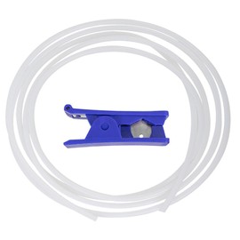 Ultra-Smooth PTFE Teflon Tubing 5m with Tube Cutter, 2.5mm ID × 4mm OD PTFE Tube Fits Direct Drive Extruder 3D Printer for Bambu Lab A1/A1 mini/P1P/P1S/X1C,Creality K1 Series/Ender 3 V3 -Translucent