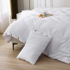 APSMILE Solid White Duvet Cover Set King Size, 3 Pieces